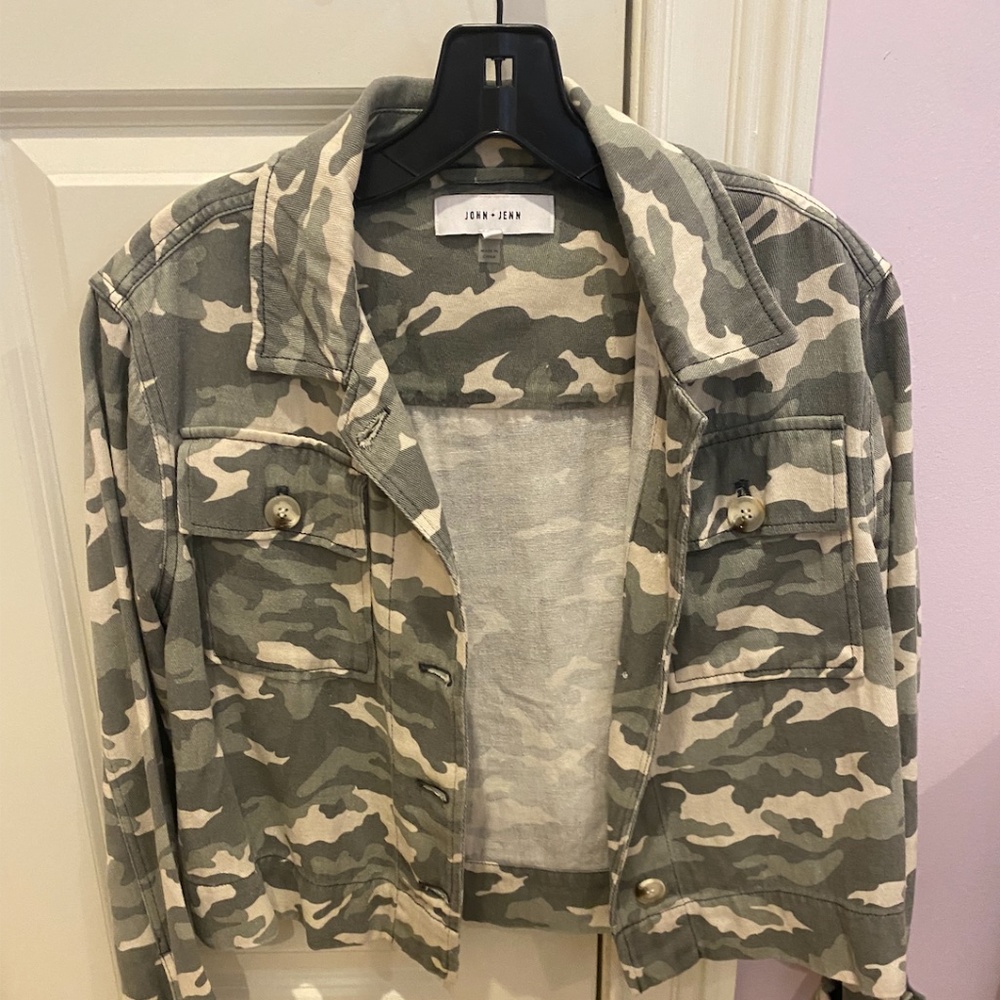 John+Jenn Camo Jean Jacket